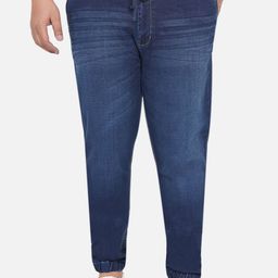 John Pride Plus Size Men Smart Slim Fit Mid-Rise Light Fade Stretchable Jeans-picture-26