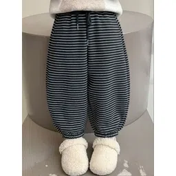 LULU & SKY Girls Striped Cotton Joggers Track Pants-picture-51
