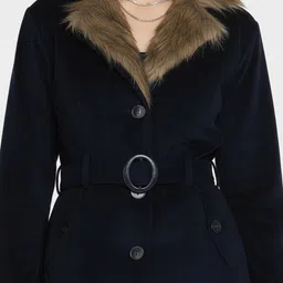 glitchez Women Asymmetric Closure Parka Jacket image 5