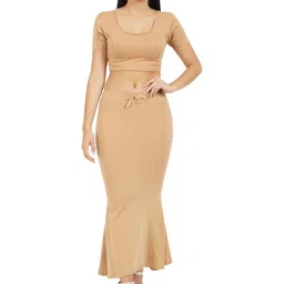 FEMULA Fishcut Stretchable Saree Shapewear With Brief image 2
