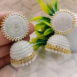 MEHAK CREATION Gold-Plated Alloy Jhumkas image 3