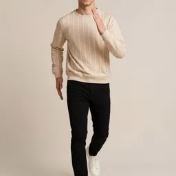 Octave Men Striped Sweatshirt image 2