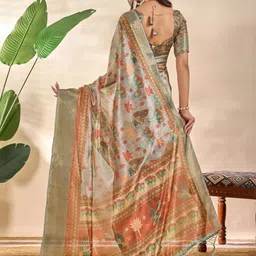 Cotify Floral Silk Blend Handloom Mysore Silk Saree image 4