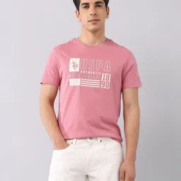 U.S. Polo Assn. Denim Co. Men Brand Logo Printed Slim Fit T-shirt image 3