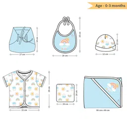 SuperBottoms 11-Pcs Newborn Baby Gift Set 0-3Months Clothing Gift Set image 2