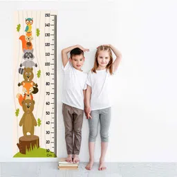 WENS Animal Print Height Measurement Wall Sticker - Multicolor image 2