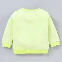 ToffyHouse Full Sleeves Sweatshirts Text Print - Neon Yellow Green image 2