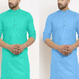KRUDHA Men Thread Work Pathani Kurta-picture-22
