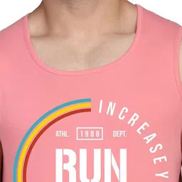 Woostro Pack Of 2 Printed Cotton Gym Innerwear Vests RS26 CMB (RUN PEACH) (MORE RED) image 4