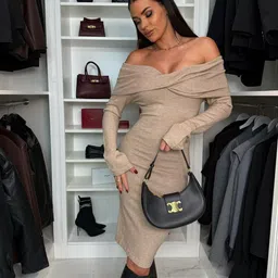 Outzidr Off-Shoulder Bodycon Dress image 2