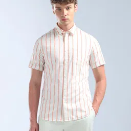 Flying Machine Vertical Striped Slim Fit Shirt image 5