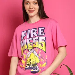 Dreambe Women Printed T-shirt-image-56