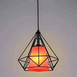 KINIS Black & Orange Quirky Ceiling Lamp image 4