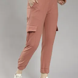 SAFFE Women Relaxed Mid-Rise Loose Fit Joggers Trousers-image-71