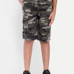 PUPPET-NX Boys Camouflage Printed Knee Length Regular Fit Running Cargo Shorts-picture-22