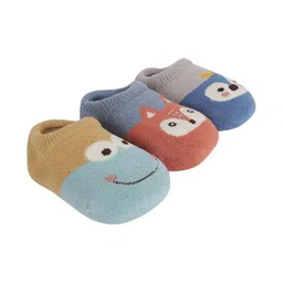 KIDOfash Kids Pack Of 3 Patterned Ankle Length Socks-picture-19