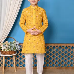 BAESD Boys Printed Regular Pure Cotton Kurta with Pyjamas-picture-55