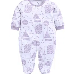 BABY GO Pack Of 2 Printed Round Neck Sleepsuits image 5