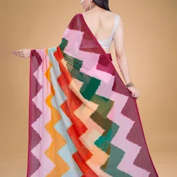 Rani Saahiba Leheriya Poly Chiffon Leheriya Saree image 3