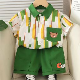 INCLUD BoysPrinted Short Sleeves Shirt With Shorts-picture-33
