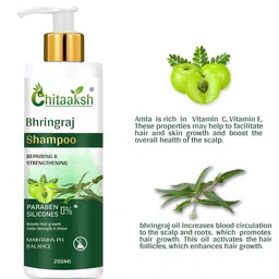 Chitaaksh Bhringraj Repairing & Strengthening Shampoo- 200ml image 3