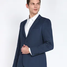 peter england Men Solid Single Breasted Formal Blazer image 3
