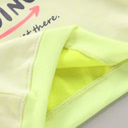 ToffyHouse Full Sleeves Sweatshirts Text Print - Neon Yellow Green image 4