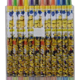 Asera Cartoon Printed Minion Theme Rolling Twistable Crayons- Multicolor image 4
