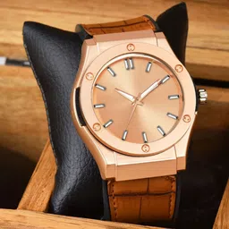 SWADESI STUFF Men Round Dial & Straps Analogue Watch SDS 163 ROSEGOLD 2035 image 2