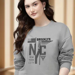 AUSK Women Printed Round Neck Sweatshirt-picture-29