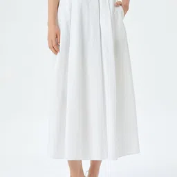 Koton Women Pure Cotton A-line Midi Skirts-picture-27