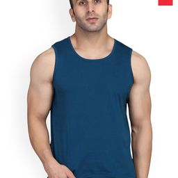 SLOWLORIS Pack Of 2 Sleeveless Bio Washed Combed Cotton Gym Vests-picture-37