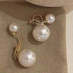 EL REGALO Pearls Studded Spherical Shaped Double Sided Studs-picture-11