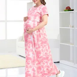 MomsBae Women Printed Maxi Nightdress image 2