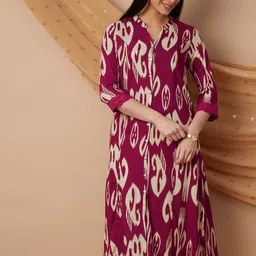 Melange by Lifestyle Abstract Printed A-Line Kurta-image-86