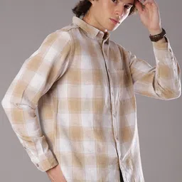 V-Mart Checked Spread Collar Cotton Slim Fit Shirt image 3