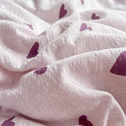 JC HOME Purple Printed 4 Pieces Double Queen Bedding Set image 4