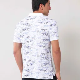 U.S. Polo Assn. Denim Co. Men Printed Polo Collar Pockets Slim Fit T-shirt image 5