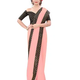 Flip The Style Woven Design Zari Pure Georgette Saree With Unstitched Blouse Piece-picture-23
