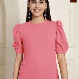 Tromko Women Pack Of 2 Sweetheart Neck Peplum Top-picture-40