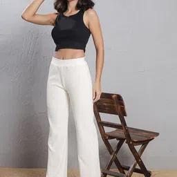 SZN Women Comfort Straight Fit Easy Wash Trousers-image-15