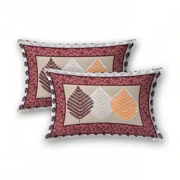 DGSM CRAFT Pink Floral 144 TC King Bedsheet with 2 Pillow Covers image 5