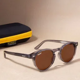 RESIST EYEWEAR Unisex Round Sunglasses with UV Protected Lens image 2