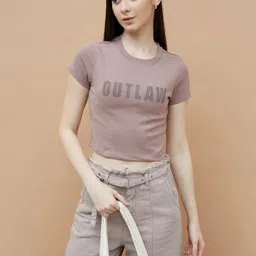 Ginger by Lifestyle Women Printed Pockets T-shirt-image-93