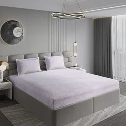 Monte Carlo Grey 300 TC King Bedsheet with 2 Pillow Covers 393 GSM image 2