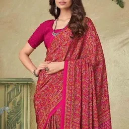 Reboot Fashions Ethnic Motifs Pure Crepe Saree image 4