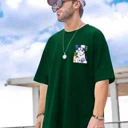 Kasendra Men Graphic Printed Oversized Round Neck Cotton T-shirt-picture-17