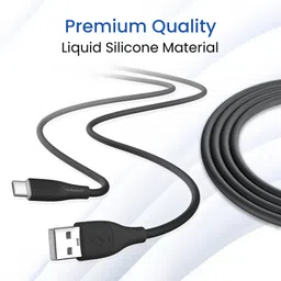 Portronics Type C 3 A 1 m Silklink 3A USB to Type C Fast charging Cable for Lightning Devices, Premium Silicon Cable image 3