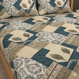 brevard Woolen Double Flat 120 TC Printed Bedsheet image 2