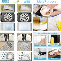 mibi Kitchen Clean Magic Eraser Cuboid Wall Stain Lime Scale Hard Water Stain Remover Scrub Sponge image 3